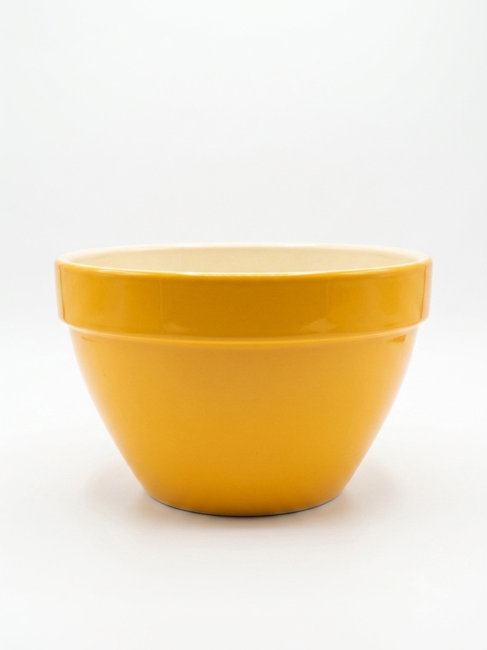 Crate&Barrel 7" x  4.5" Butterscotch Mixing Nesting Bowl Made in Portugal